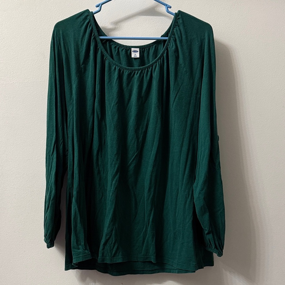 Old Navy Dark Green Long Sleeve Top